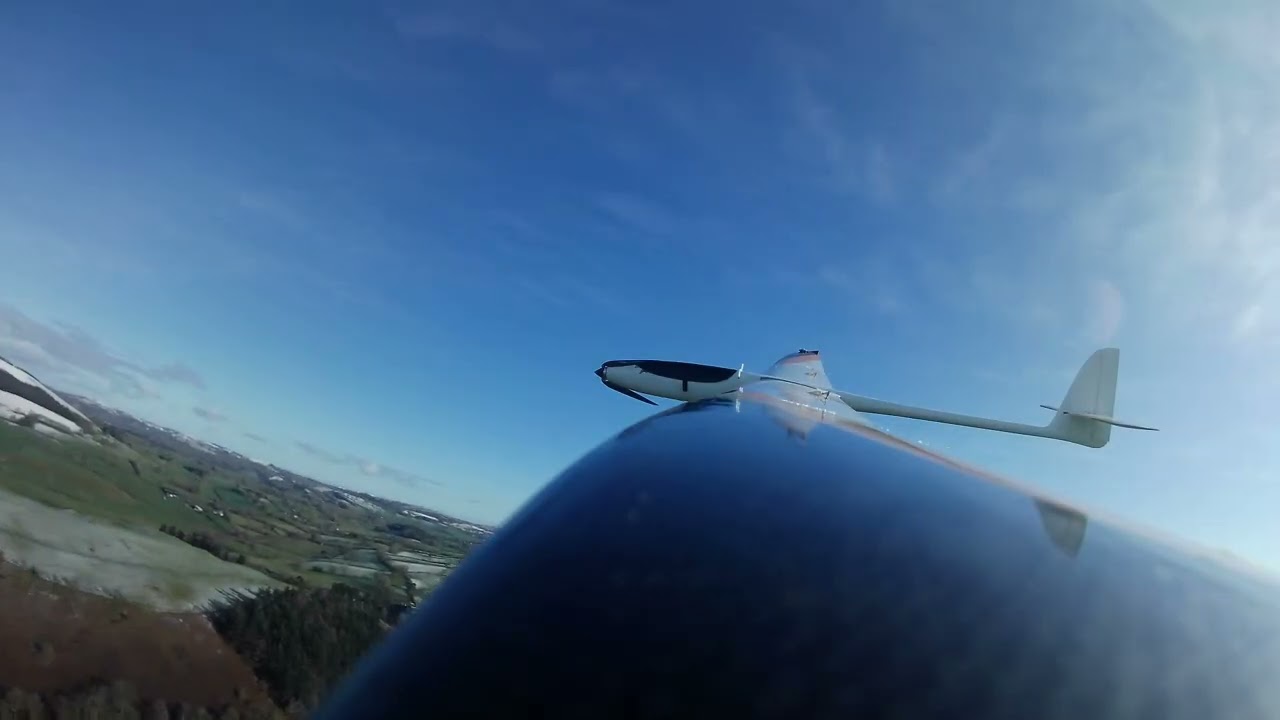 Wrexham MFC: Epsilion XL2 4m Rc Glider; over light snow 1/3