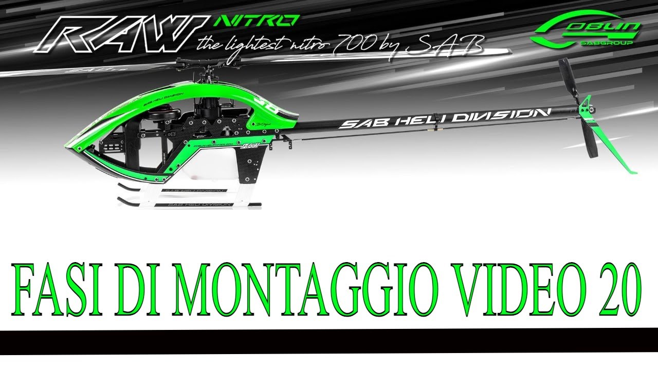 montaggio dei supporti del tubo di coda Raw Goblin nitro elicottero a scoppio flybarless classe 700