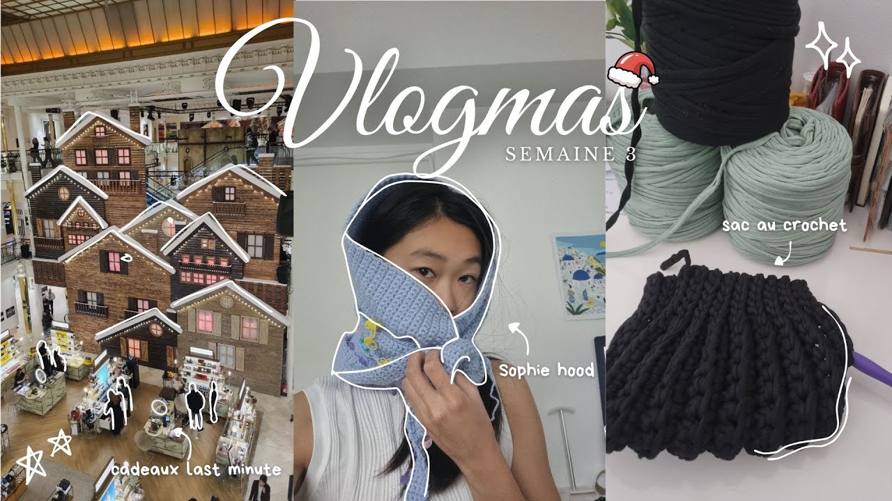 Cadeaux noël crochet + nouveau pull au tricot | VLOGMAS #3