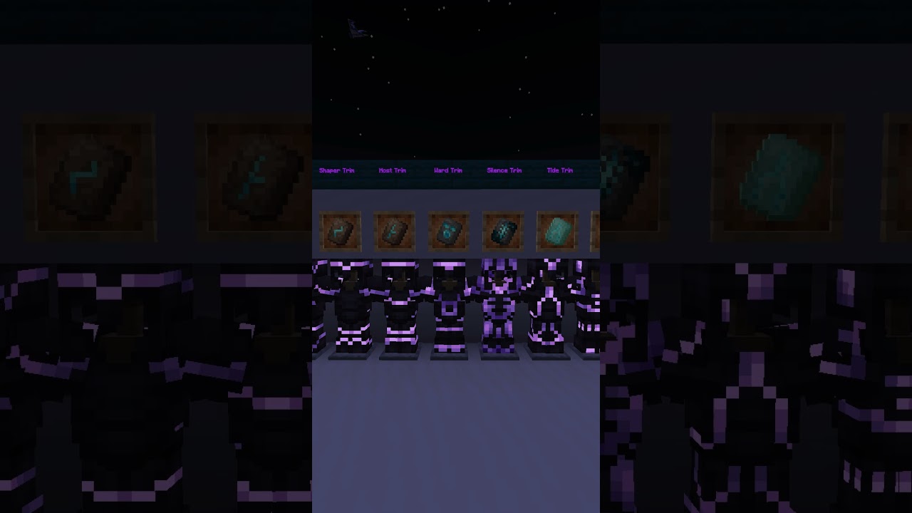 All 18 Armor Trims with Amethyst on Netherite! 💜✨ (Best Looking Combos?)