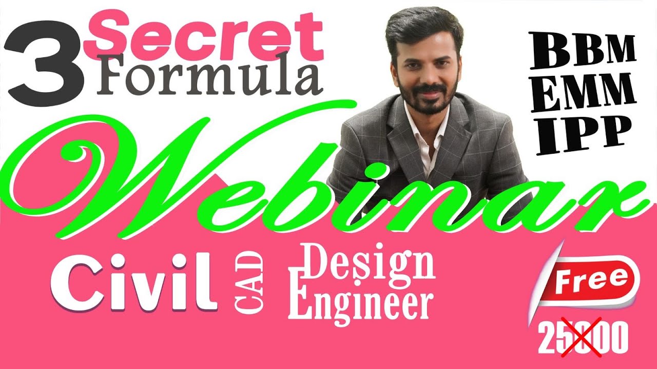 3 Secret formula Civil CAD Design Engineer @CADD Centre Design Studio