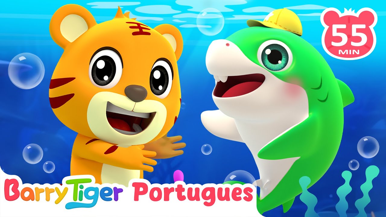 🦈Bebê Tubarão – Doo Doo Doo! Canção Infantil Famosa 🎶| Canções Animais para os Pequenos | BarryTiger