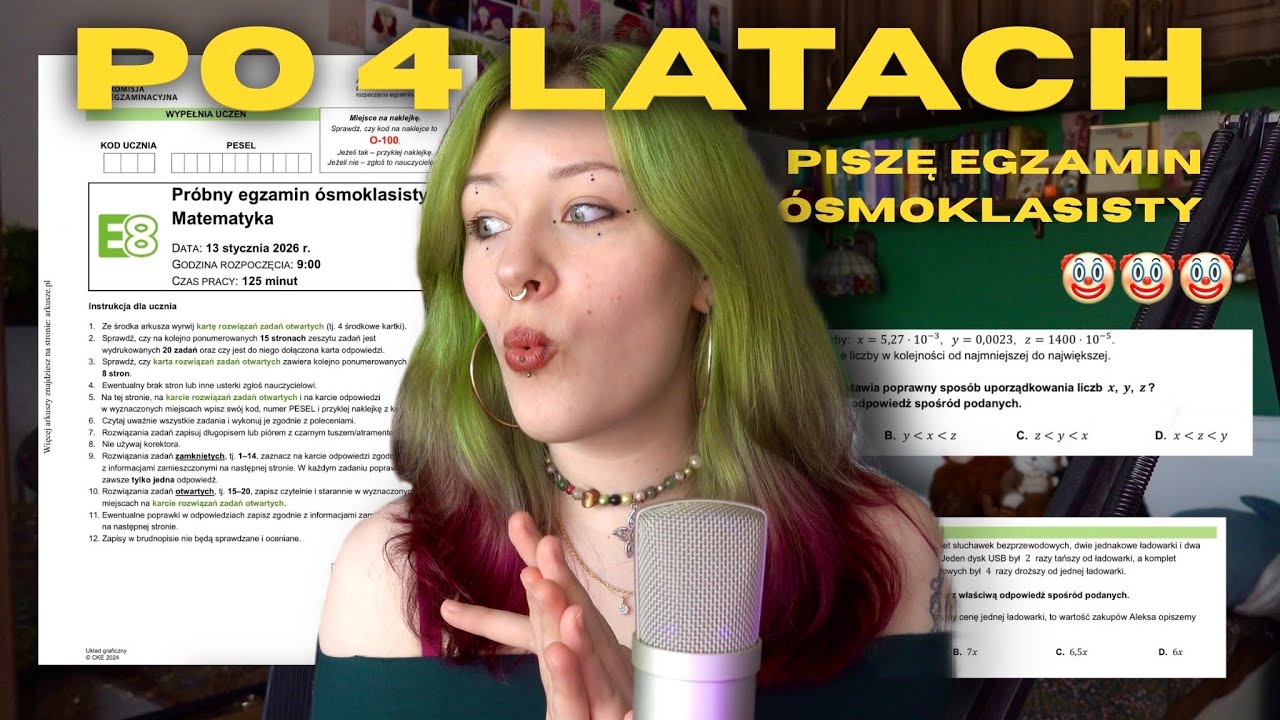 ROZWIĄZUJĘ EGZAMIN &Oacute;SMOKLASISTY PO 4 LATACH!!!