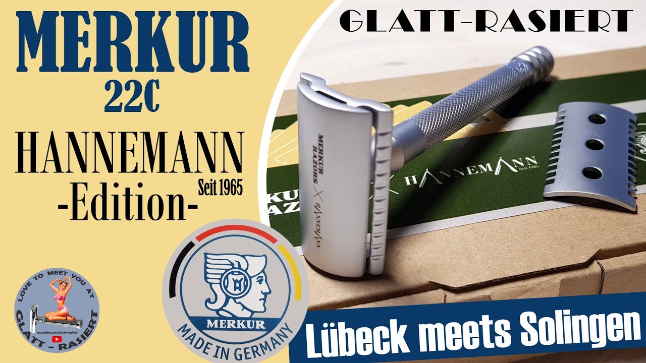 MERKUR 22C HANNEMANN EDITION ║ Lübeck meets Solingen - Rasierhobel / Nassrasur // GLATT - RASIERT