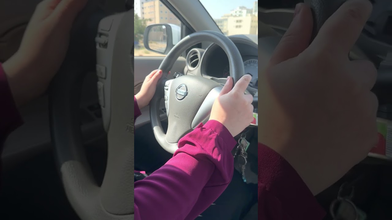 تجربه قياده للشارع لتقيم طالبه قبل اختبرهابيومين مع مدربه فاطمة بشربعجمان0508919646