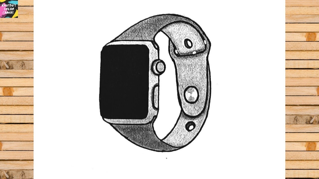 How to draw smart watch | Smart watch drawing easy