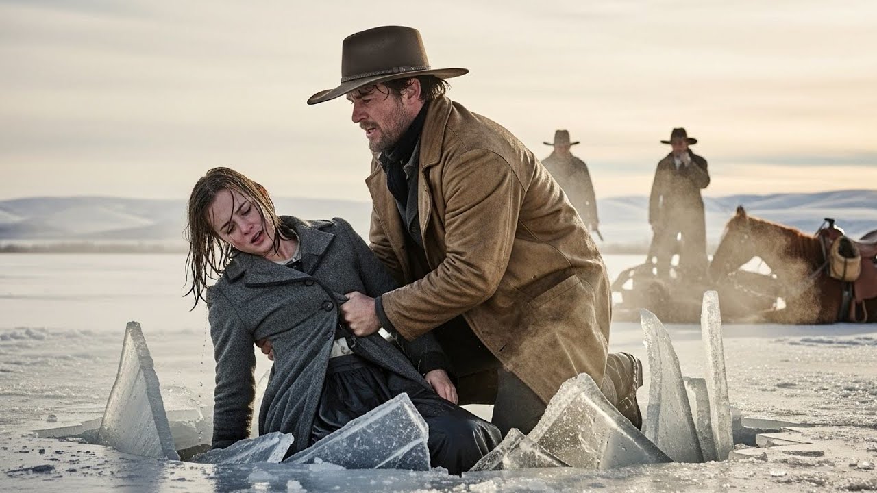 He Found Her Trapped Under Ice, The Cowboy Broke Through And Pulled Her To Safety Fast