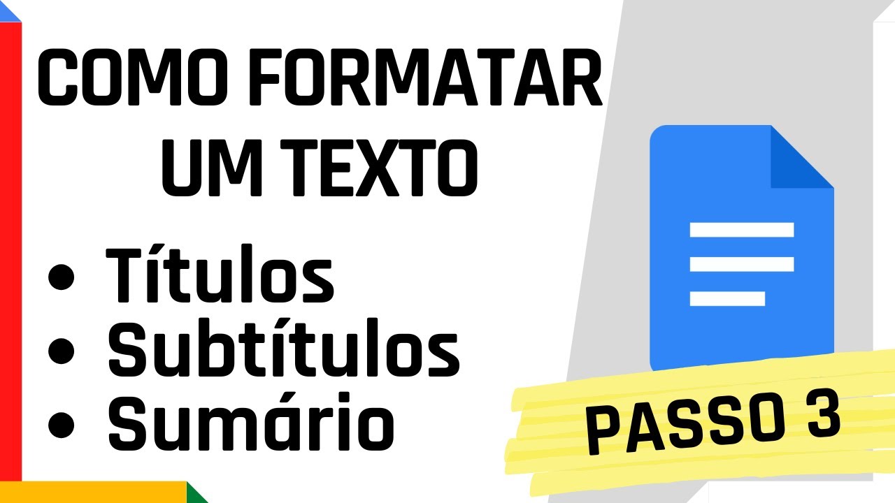 Como formatar t&iacute;tulos, subt&iacute;tulos e sum&aacute;rio no Google Docs [2025] | Dica R&aacute;pida