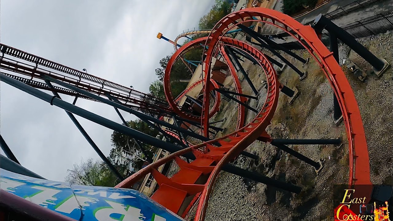 Georgia Scorcher POV 4K Front Row 60fps Six Flags Over Georgia Austell, GA