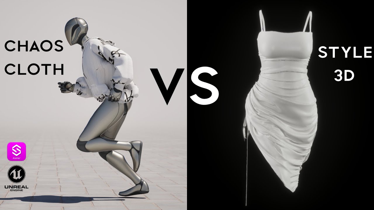 Unreal Engine 5 - Chaos Cloth VS Style 3d Simulator #unrealengine #fashionclothing #style3d