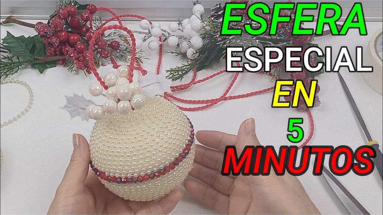 COMO hacer una ESFERA NAVIDEÑA ESPECIAL paso a paso #todokehacer