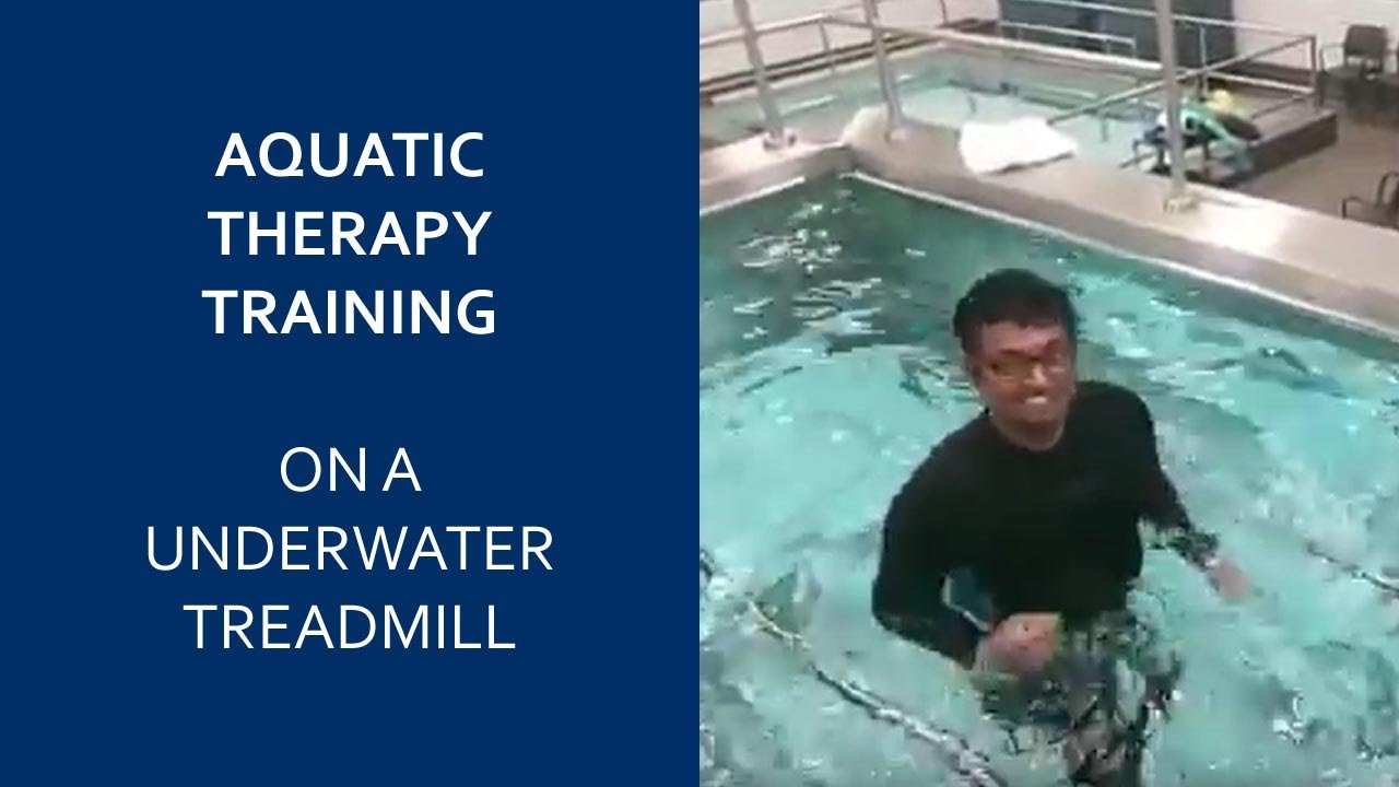 Aquatic therapy training on an EWAC Medical underwater treadmill | EWAC Medical