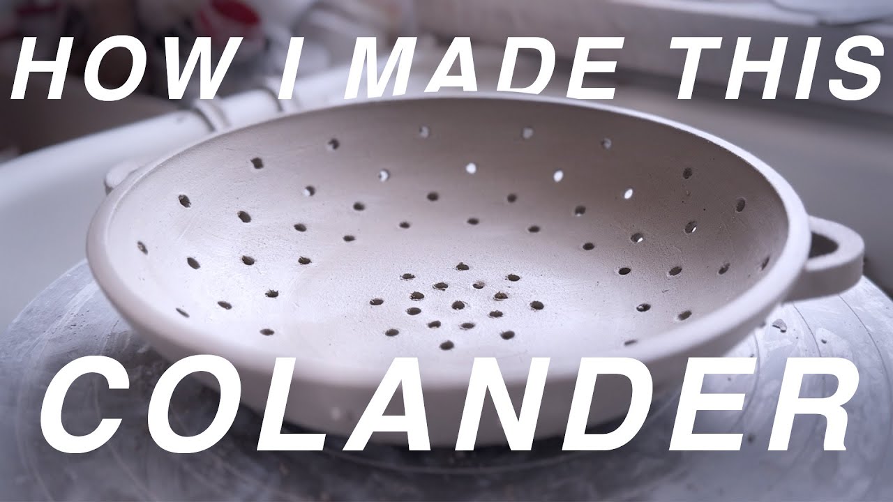 Making a ceramic colander on the pottery wheel from start to finish