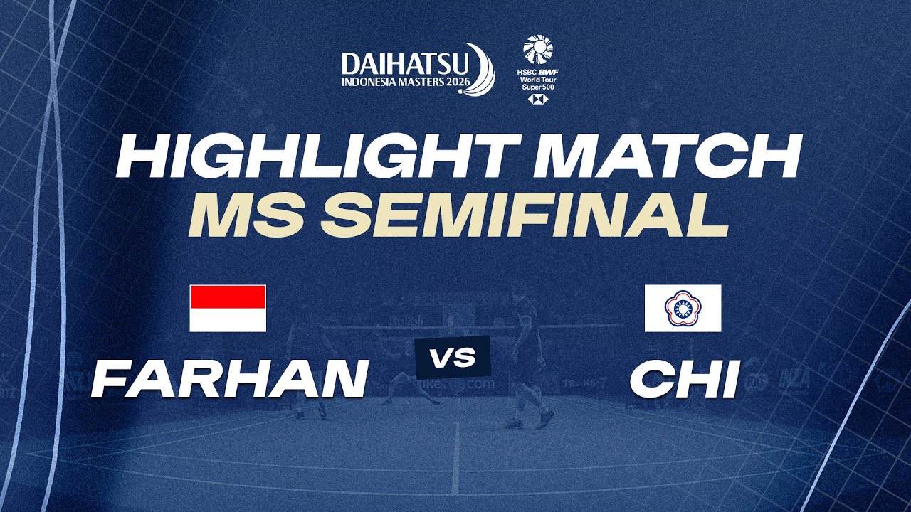 Highlight Match | MS SF | Alwi FARHAN (INA) [8] vs CHI Yu Jen (TPE)