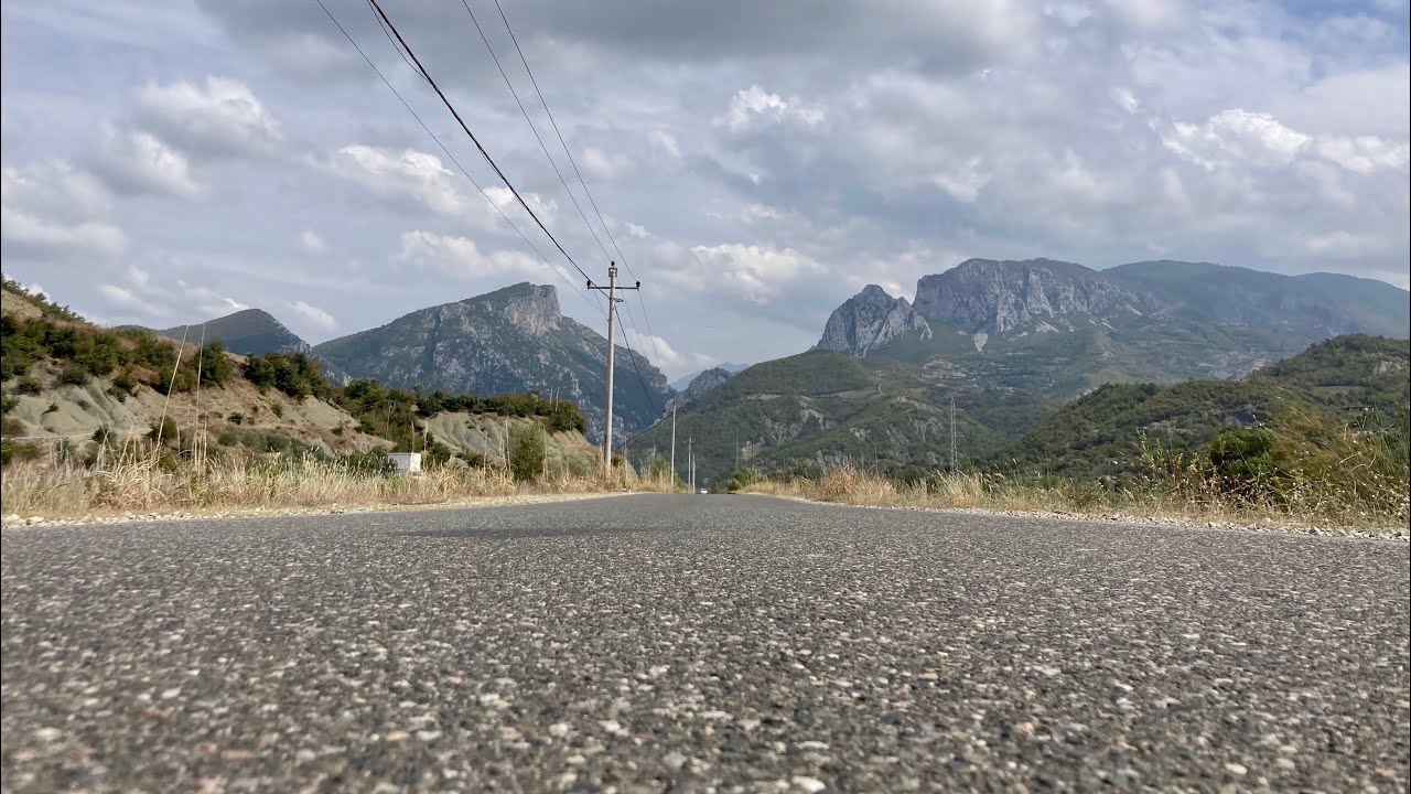 Driving to Holta Canyon, in Gramsh.