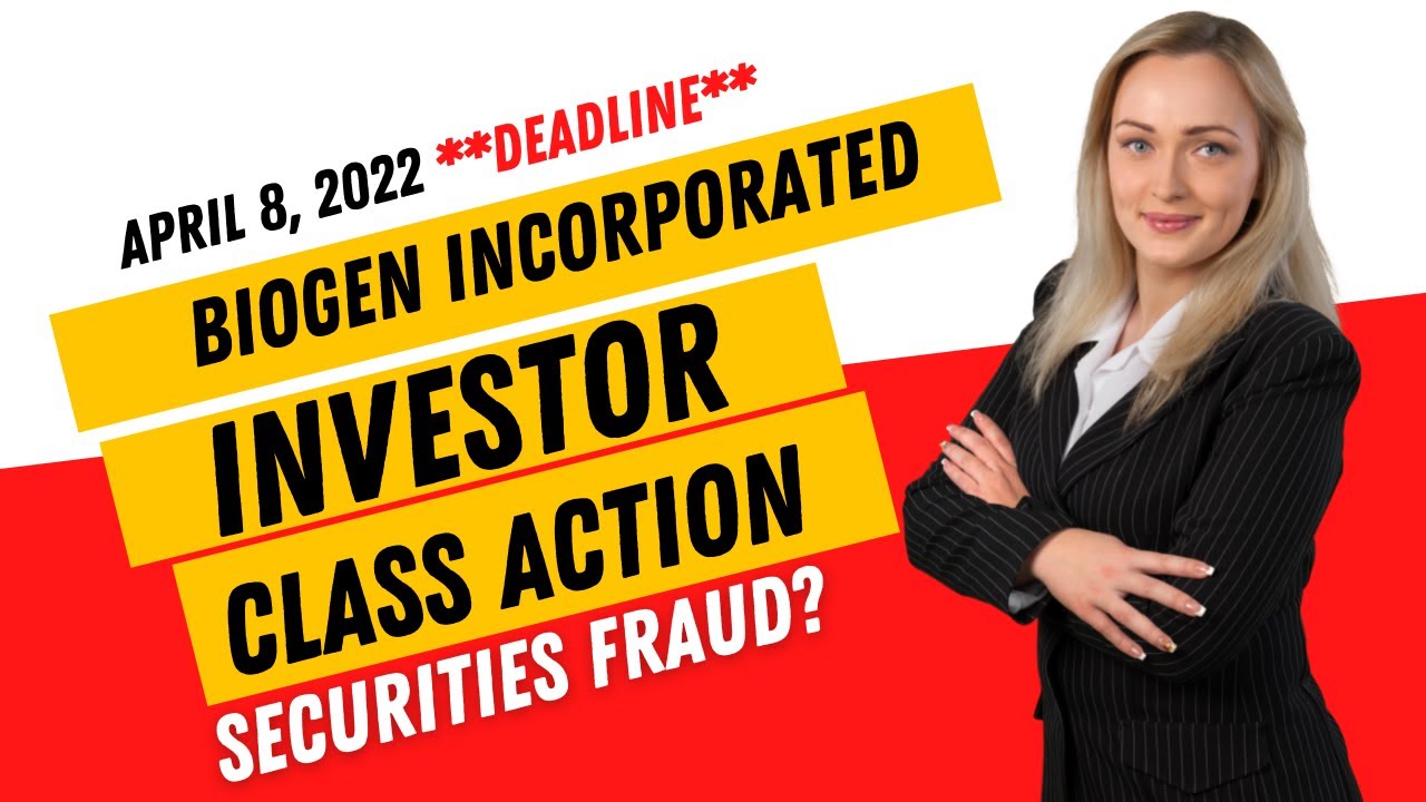 $BIIB BIIB Stock News (#BIIB) STOCKHOLDERS Class Action Biogen Inc Alert $BIIB Stock Market Updates