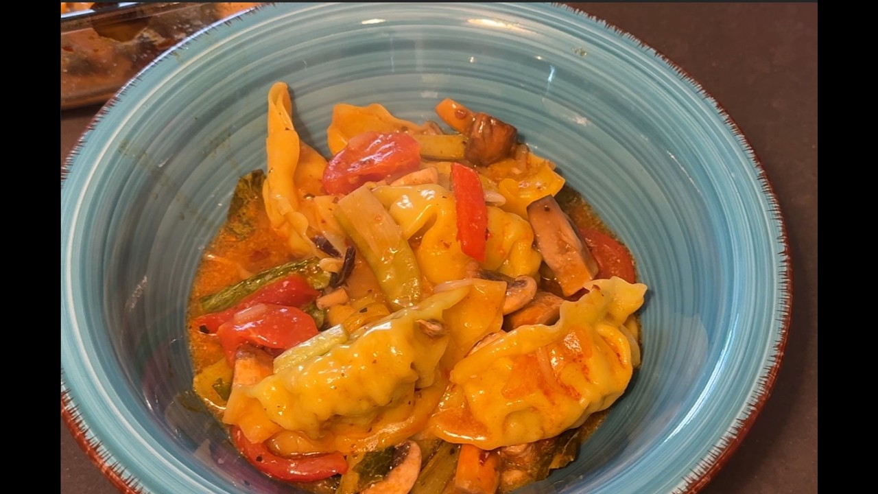 Thai Red Curry Dumplings (Chicken Gyoza)