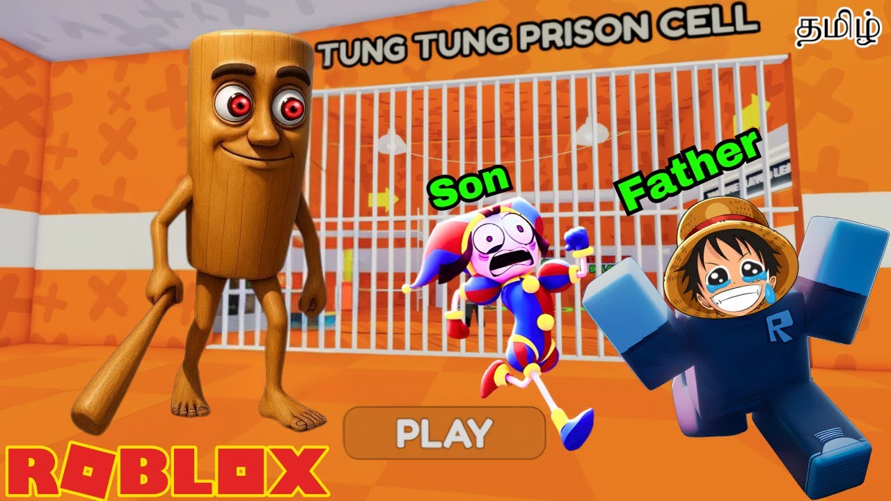 Roblox Tung Tung Tung Sahur Prison Run Escape Gameplay in Tamil