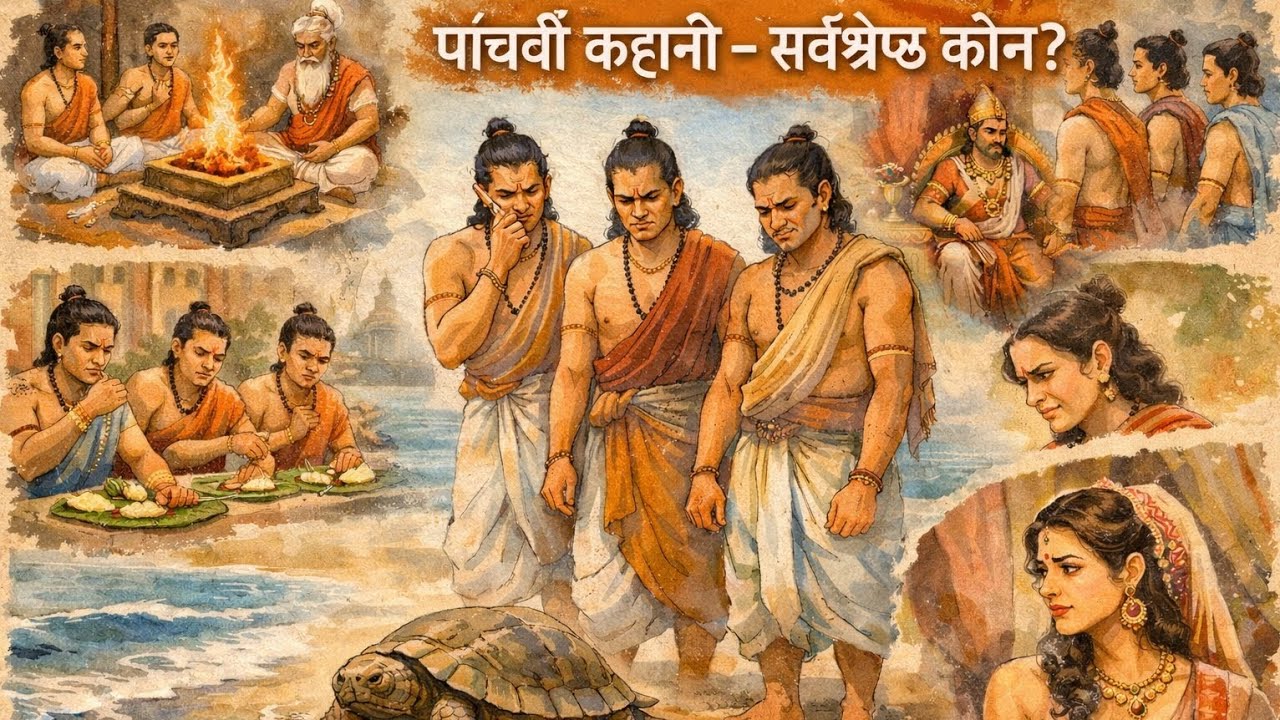 पाँचवीं कहानी – सर्वश्रेष्ठ कौन? | तीन ब्राह्मणों की अनोखी कहानी | Moral Story | Hindi Audio Story