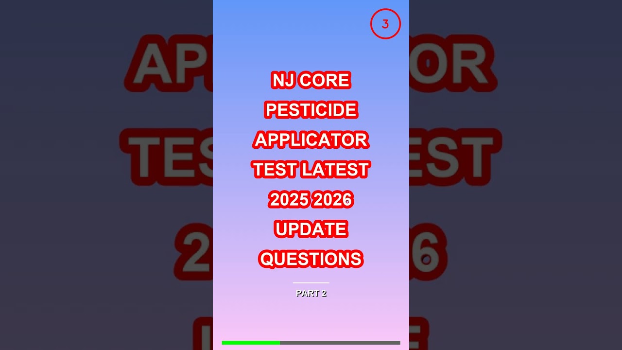 NJ CORE PESTICIDE APPLICATOR TEST Latest 2025 2026