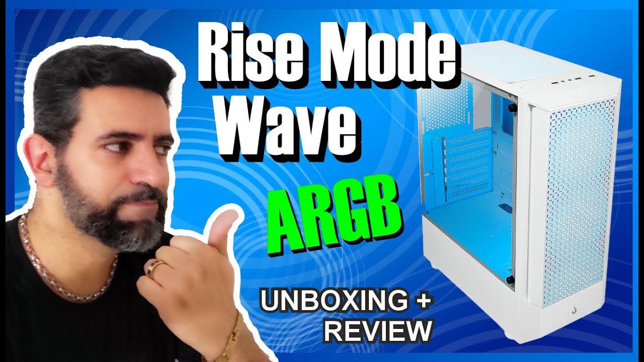 GABINETE GAMER RISE MODE WAVE ARGB ATX - COMPACTO E BONITO !