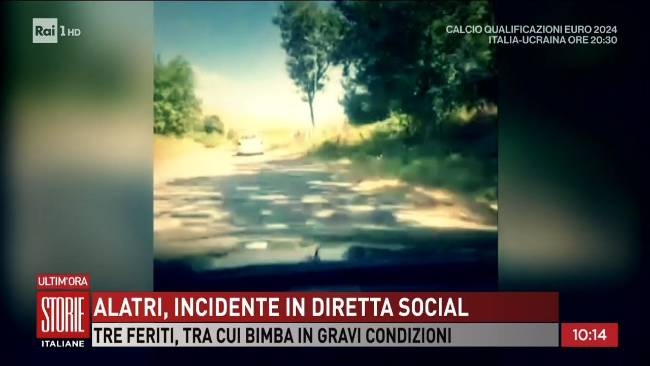 Alatri, incidente in diretta social - Storie Italiane 12/09/2023