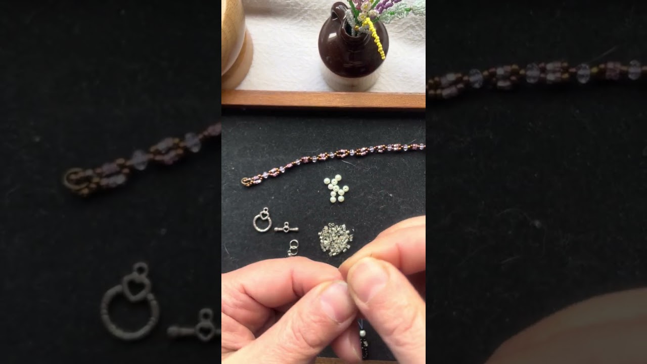 عمل اسوارة بالخرز الجزء الاول …making a beade bracelet (part 1)