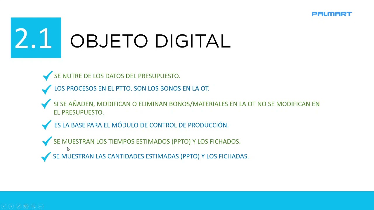 Palmart ERP: &Oacute;rdenes de Trabajo