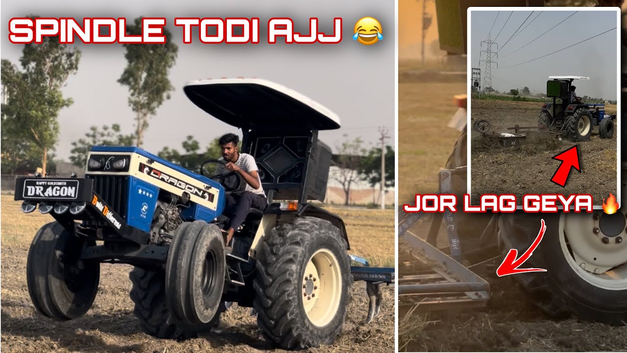 Kam Ghat Tractor Stunt Vad 😂 || Swaraj 744 Harrow 🔥|| Happy Goldsmith 🐉
