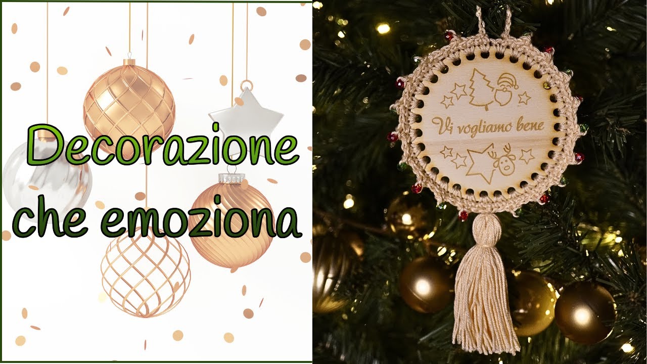 Pallina di Natale in Legno all'Uncinetto | Tutorial Facile e Veloce