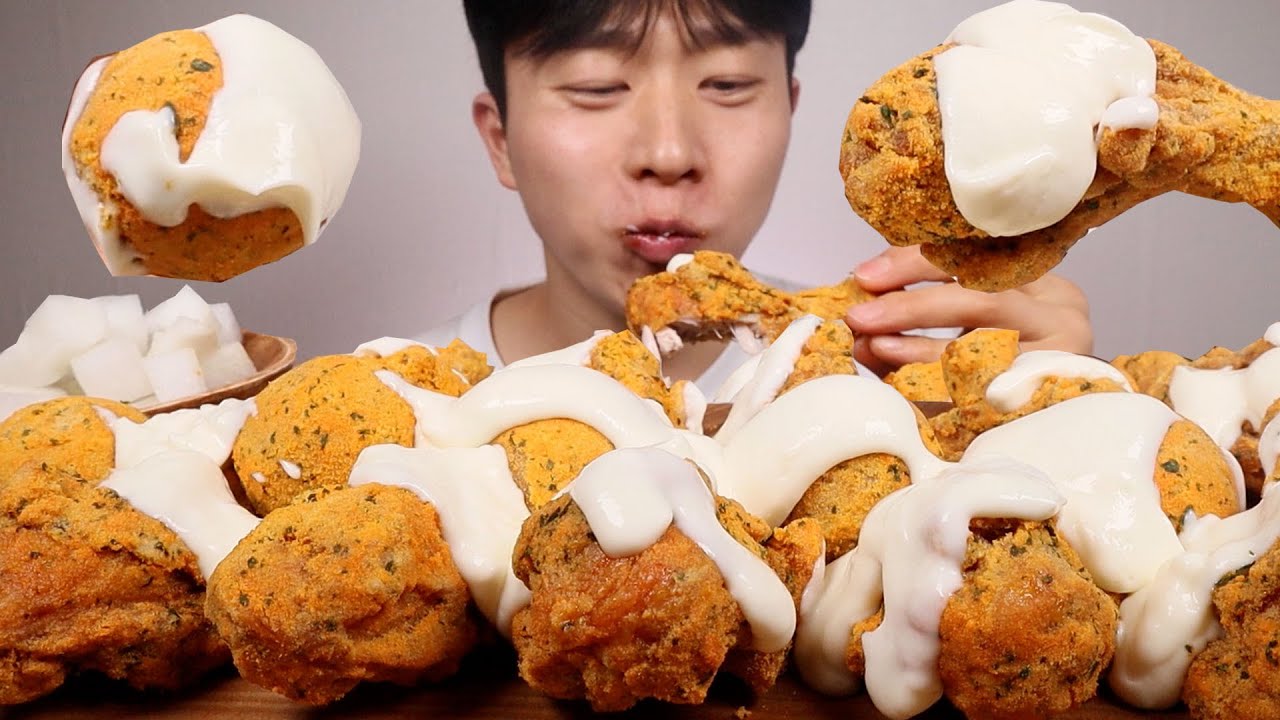 뿌링클 미쳤드아 ㅎㅎㅎ뿌링소스를 가득 부어줬습니다 ! ! ASMR MUKBANG Bburinkle Chicken EATING SHOW
