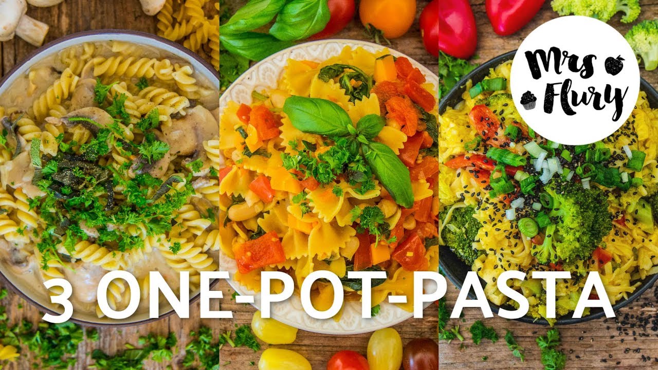 Vegane One-Pot-Pasta - 3 gesunde Rezepte