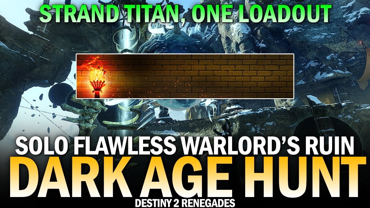Dark Age Hunt Event (Titan) - Solo Flawless Warlord's Ruin: Bows, Glaives, Swords Only (One Loadout)