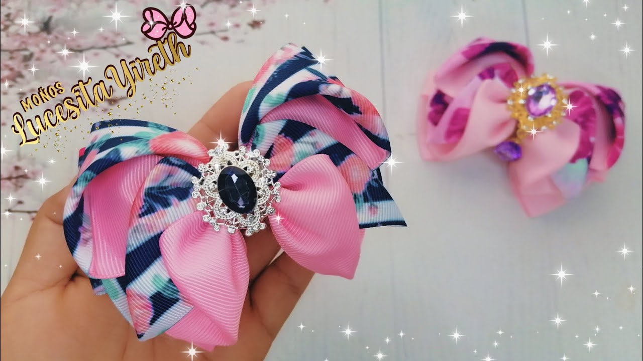 Lazo para el pelo fácil de realizar:listón de 5 CM te enamoras del resultado🎀🥰