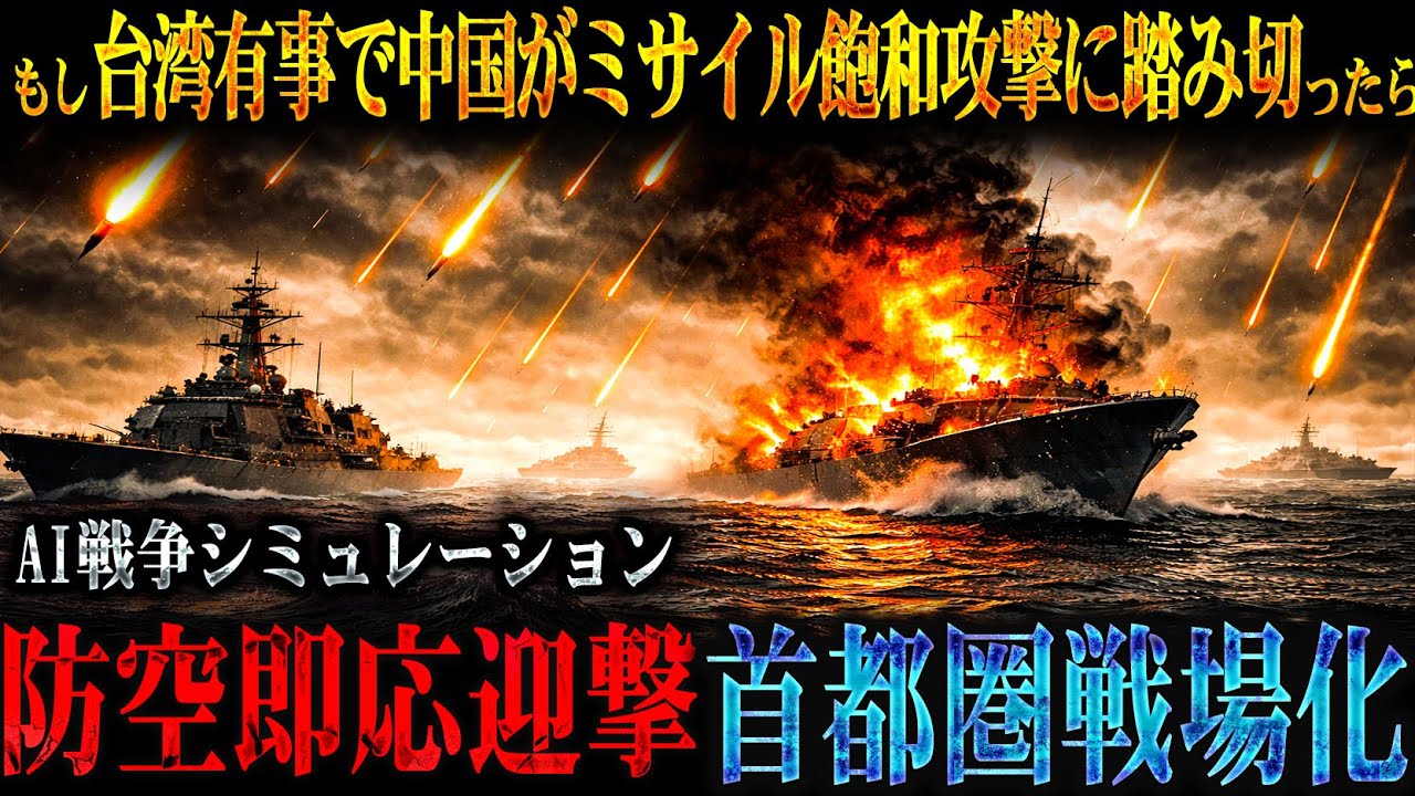 【首都圏危機 想定】もし中国がミサイル飽和攻撃を行った場合、日本の防空はどこで限界を迎えるのか【AIシミュレーション】