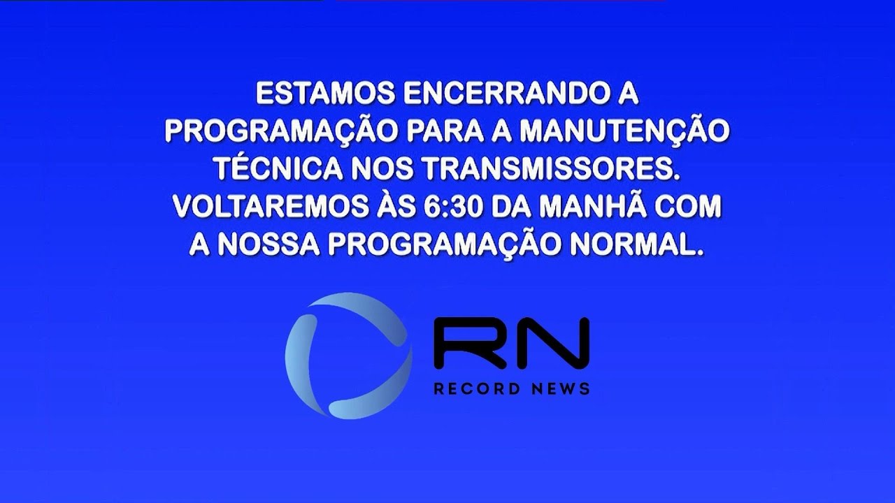 Record News saindo do ar para manutenção técnica (13/10/2016)