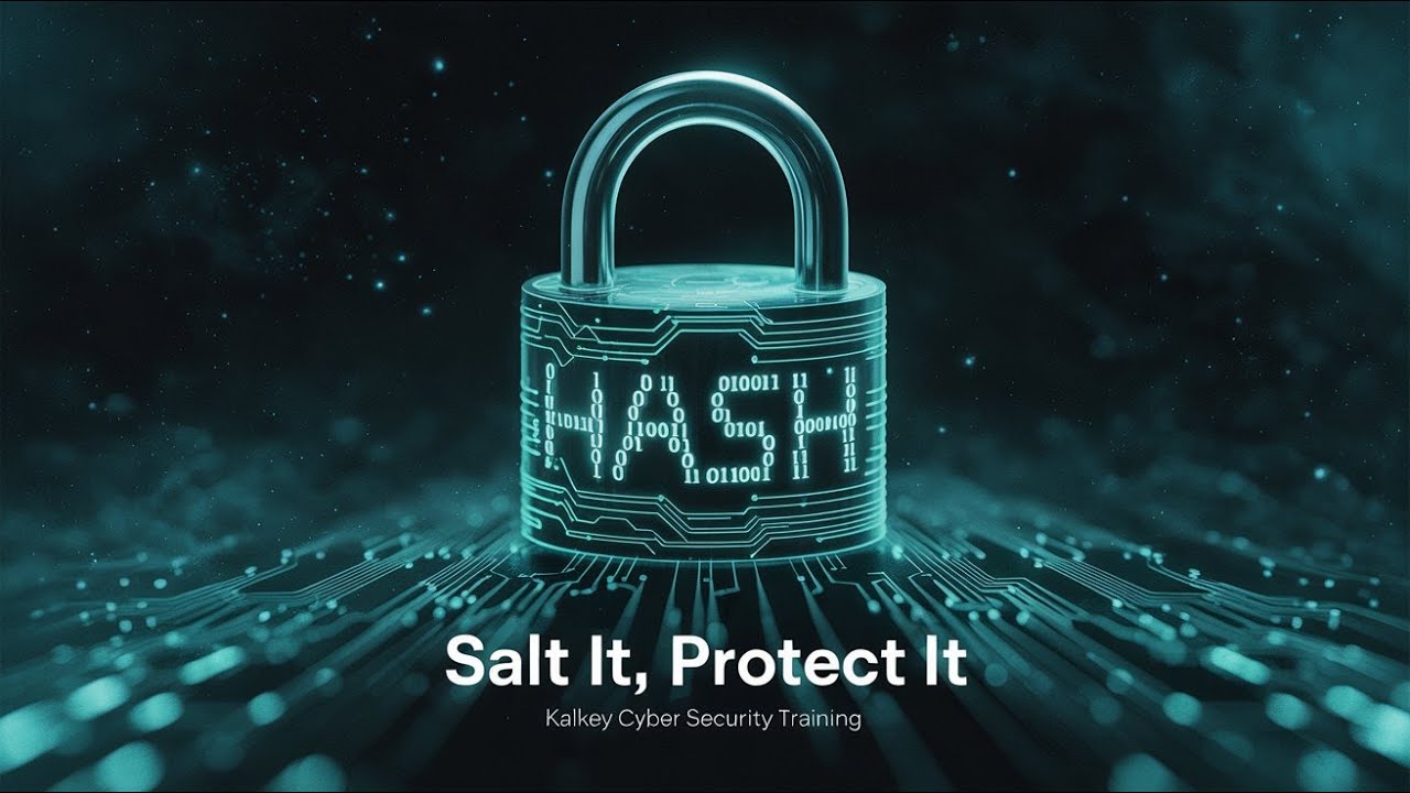 🔐 Hash It, Salt It, Protect It: The Science of Secure Passwords | Kalkey Cyber Security Training