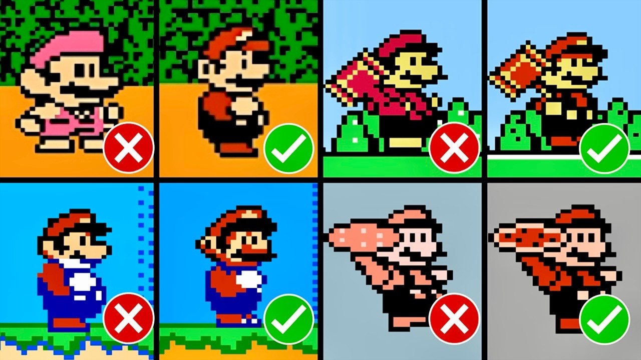 Best Super Mario BOOTLEG IMPROVEMENT HACKS - Mega Comparison - 4K