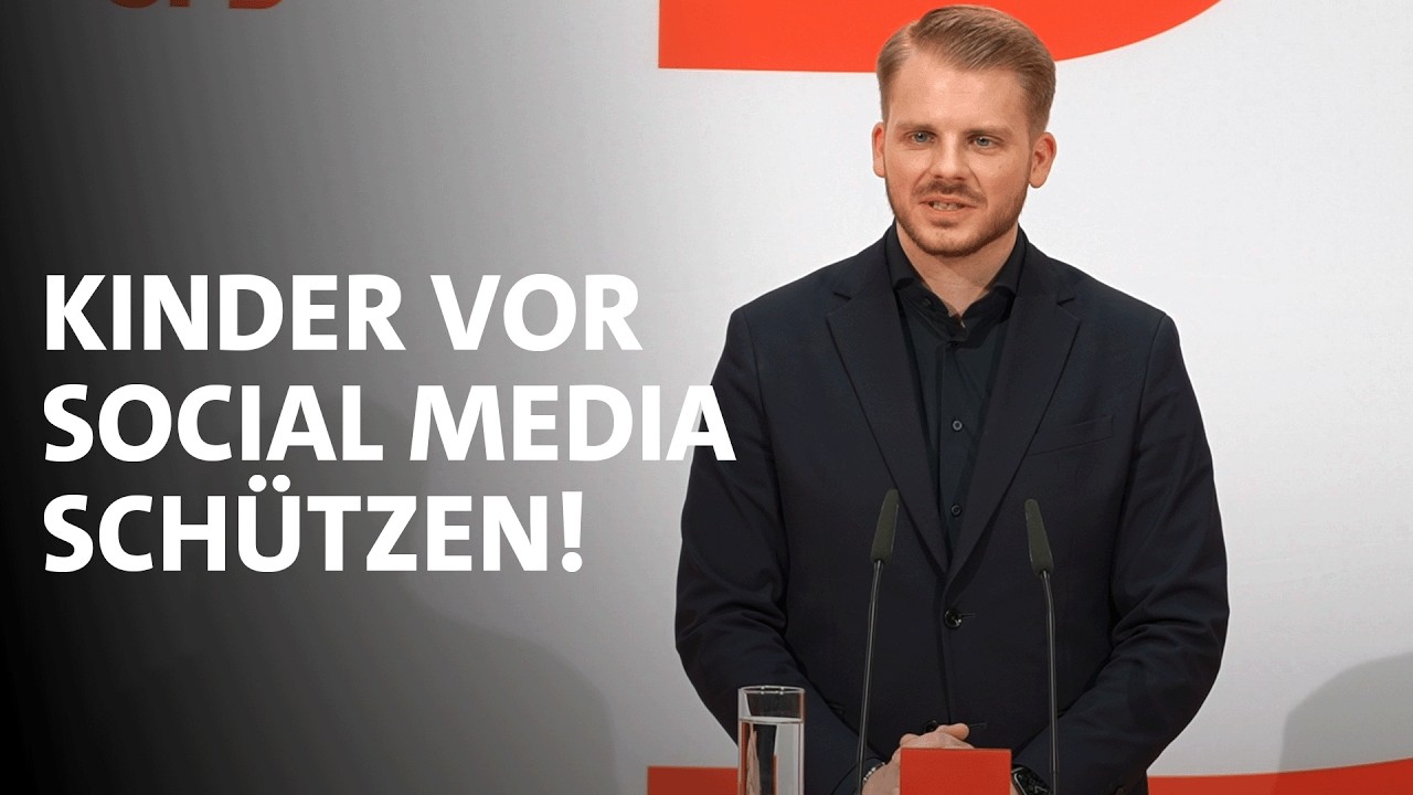 Pressekonferenz mit SPD-Generalsekret&auml;r Tim Kl&uuml;ssendorf zum Social-Media-Verbot f&uuml;r Unter-14-J&auml;hrige