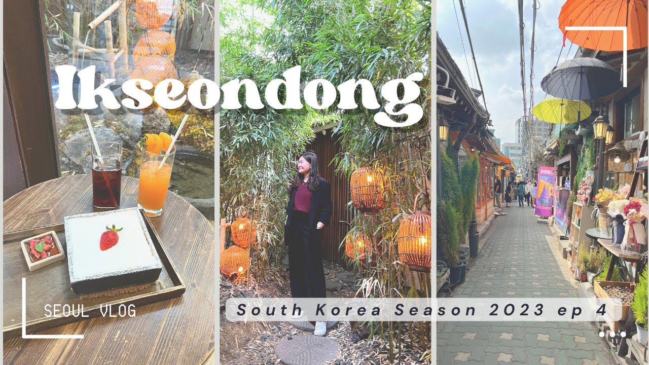 Exploring trendy cafes in ikseondong🍹🍰 myeongdong street food galore🍢