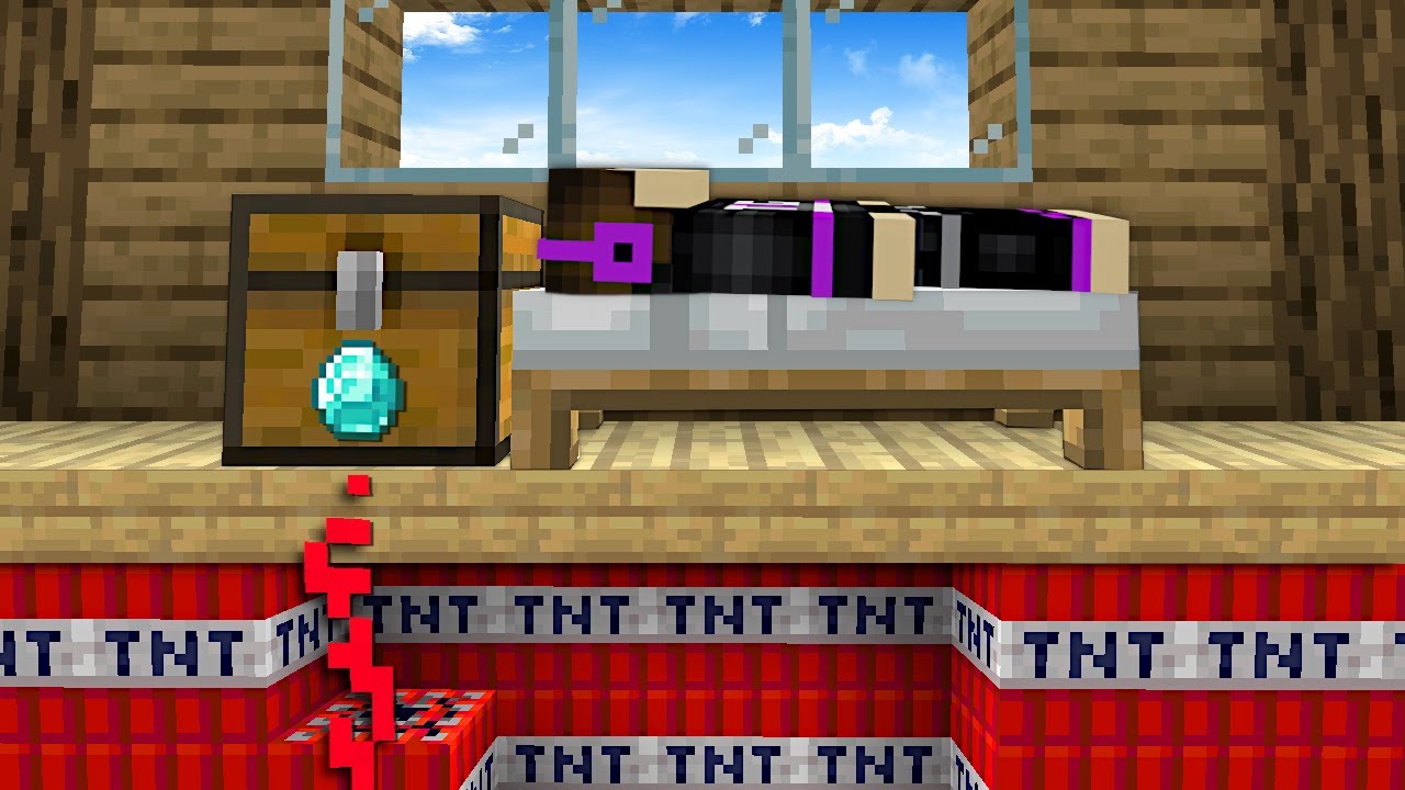 I Built a TNT TRAP Under my Friend's Base! (Minecraft SMP)