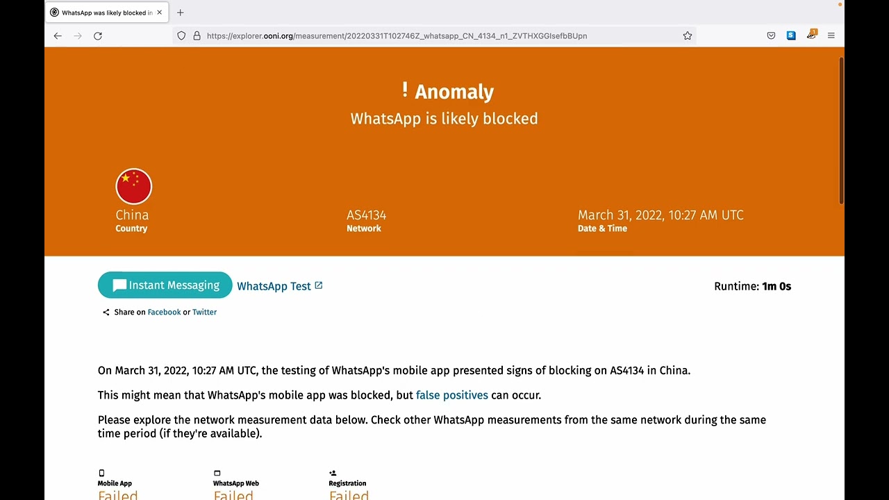 6.4  Blocking of apps OONI