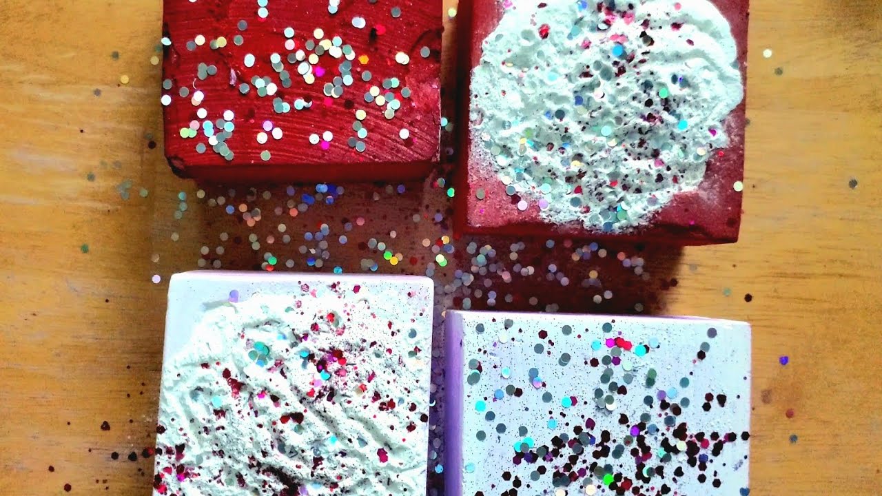 ASMR • Sand + Glitter Gym Chalk Bombs • Dyed Gym Chalk Blocks💜❤️🧡