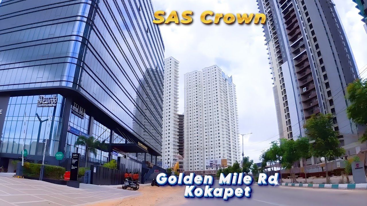 SAS Crown Kokapet Golden Mile Road  || Hyderabad 4k Drive Tour