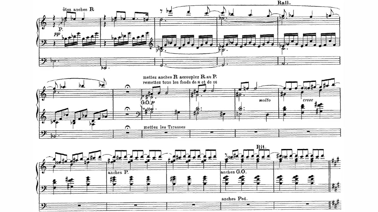 César Franck - Fantaisie in A Major for Organ, Op. 16 (1856-63) [Score-Video]