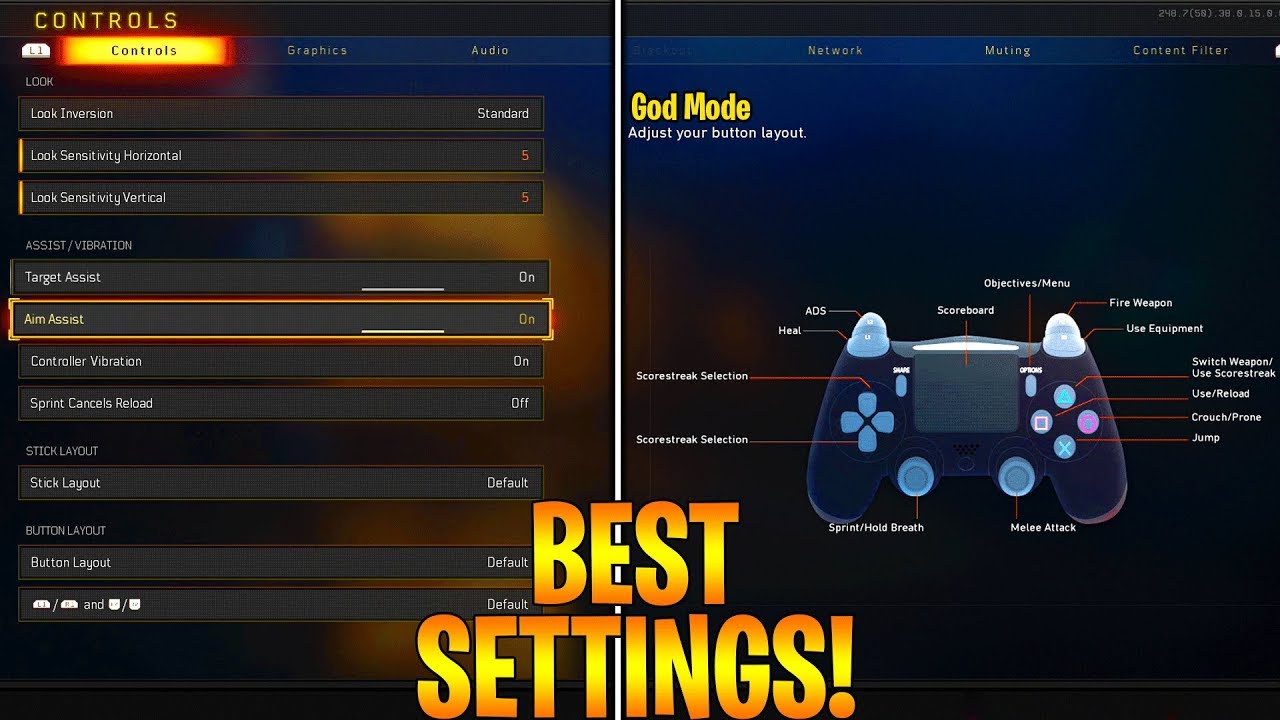 My SECRET COD SETTINGS.. - BEST BO4 SETTINGS FOR PS4/XBOX CONTROLLER! (BO4 BEST SETTINGS)