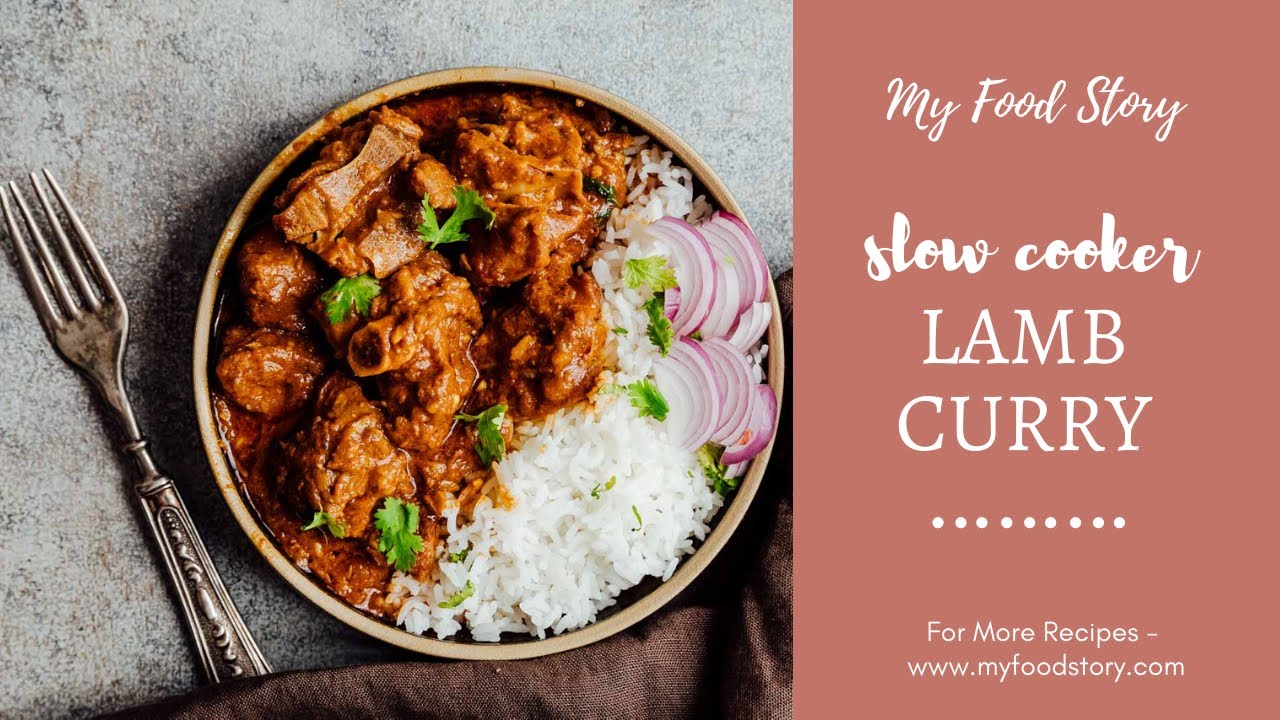 Slow Cooker Lamb Curry - Fork tender, spicy lamb (mutton curry)