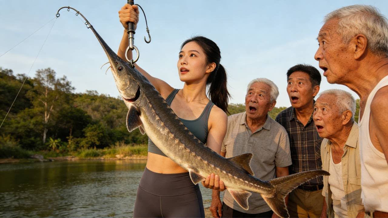 比美女腿還長的鱘魚，長得太漂亮了，老闆心疼得想哭！【娜小娜愛釣魚】#釣魚 #fishing #drama #funny