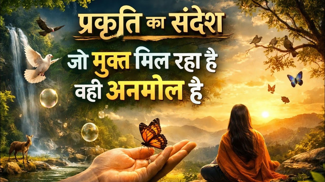 प्रकृति का संदेश ..? जो मुक्त मिल रहा है वही अनमोल है। NATURE THE MESSAGE 