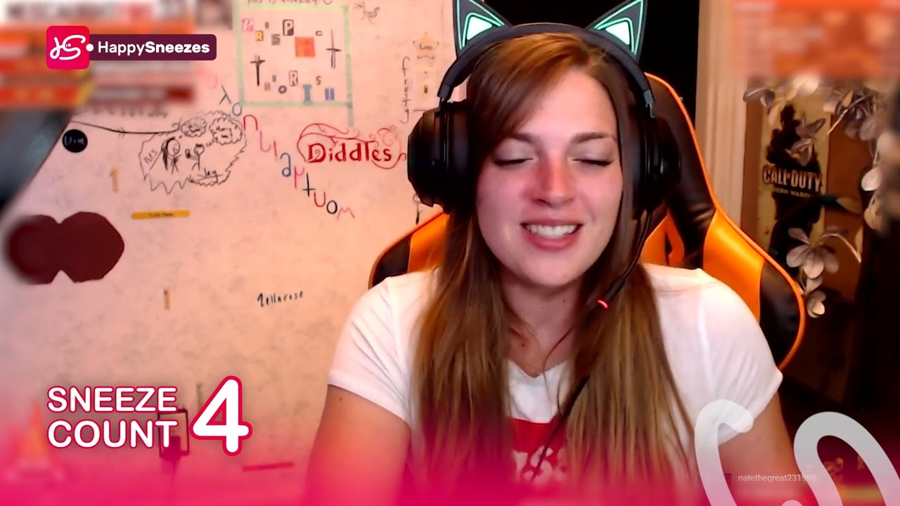 Smoky Girl with Funny High-Pitched Sneezes - #9